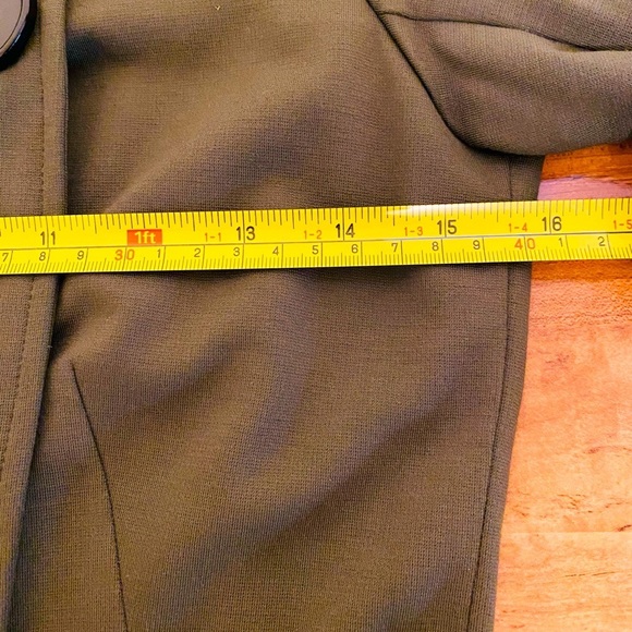 Venus Size Small Olive Green Women's Asymmetrical Coat - Picture 6 of 8